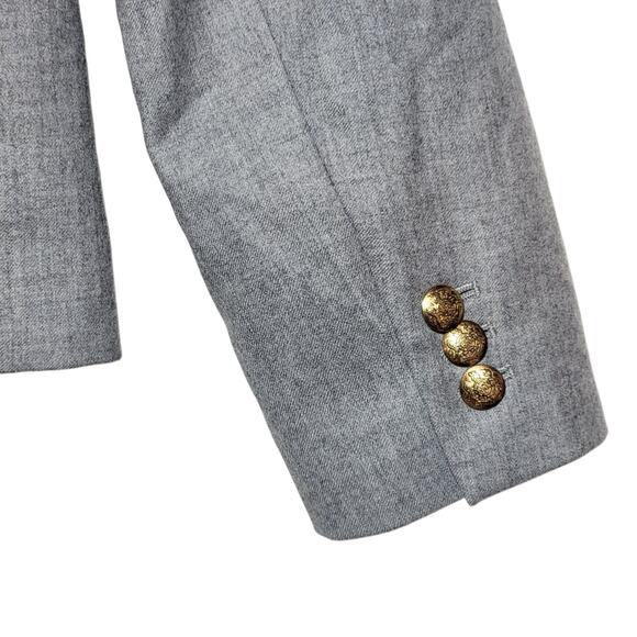 J.Crew Schoolboy Wool Blazer Gray Single Breasted Tailored Classic Office Chic 6 - Picture 12 of 16
